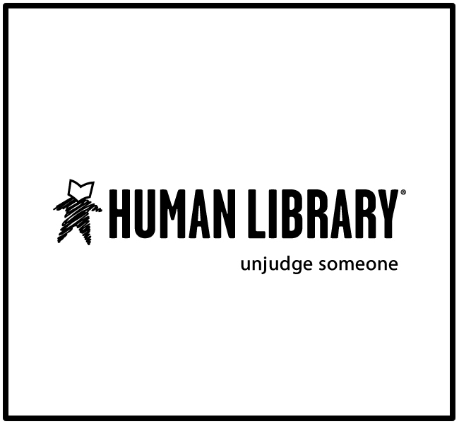 Human Library logo and words 'unjudge someone'