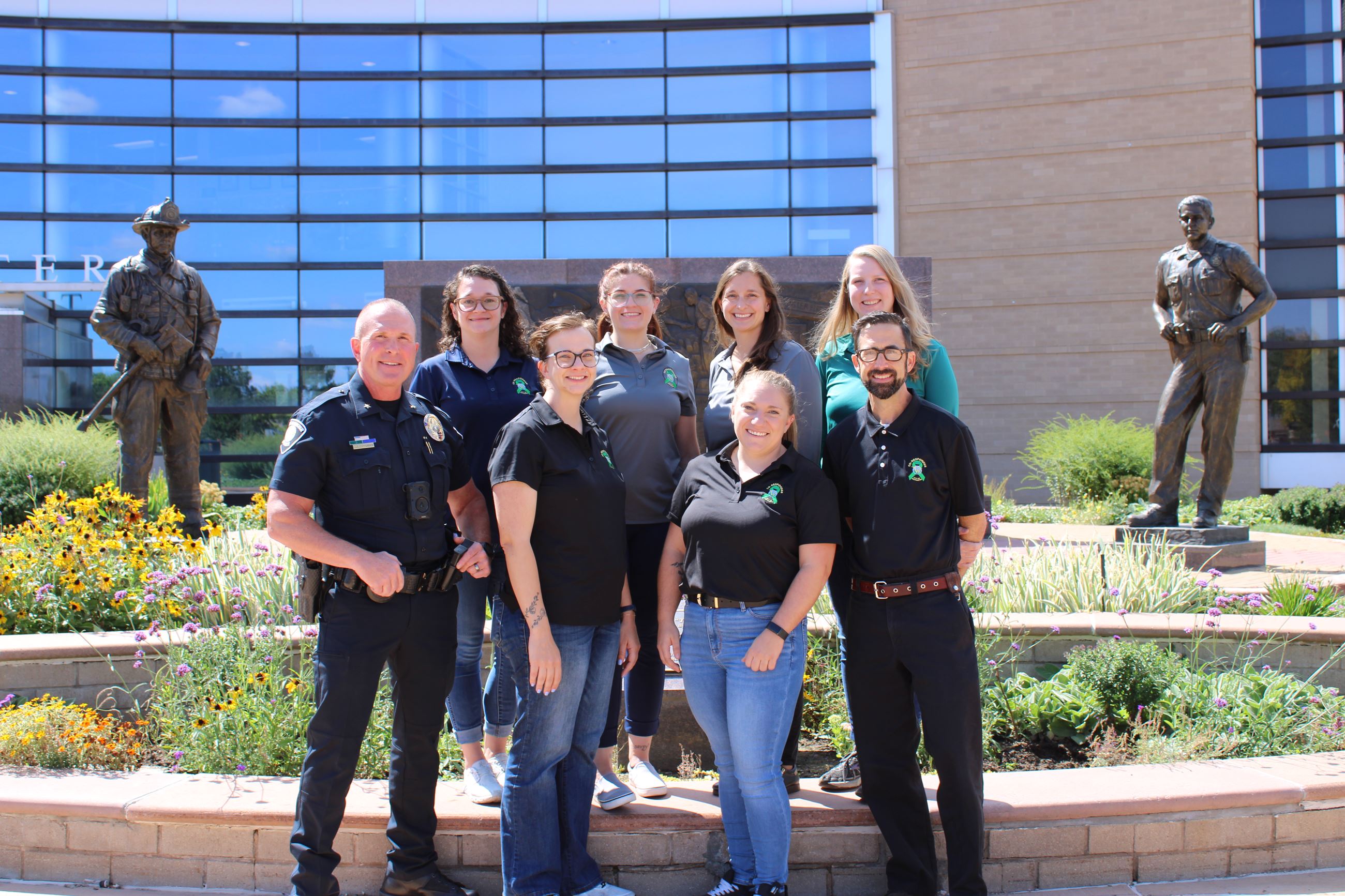 Co-Responder Unit standing in front of the Public Safety Center