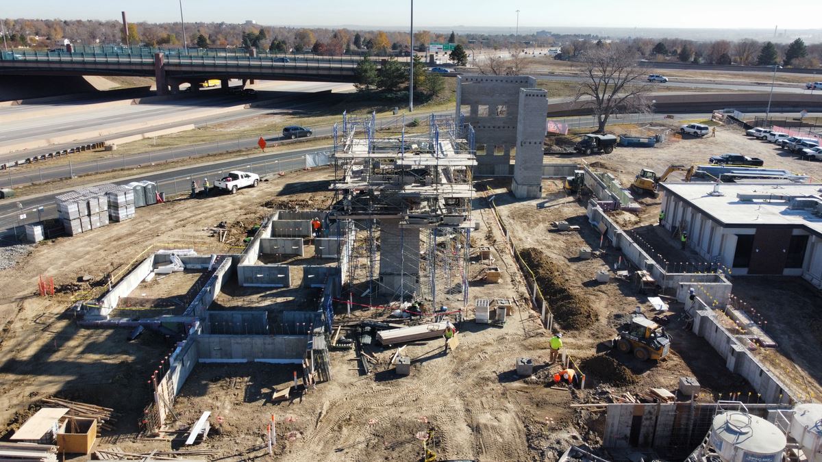 Westminster Municipal Courthouse Construction Site. Crews working on the foundation. 