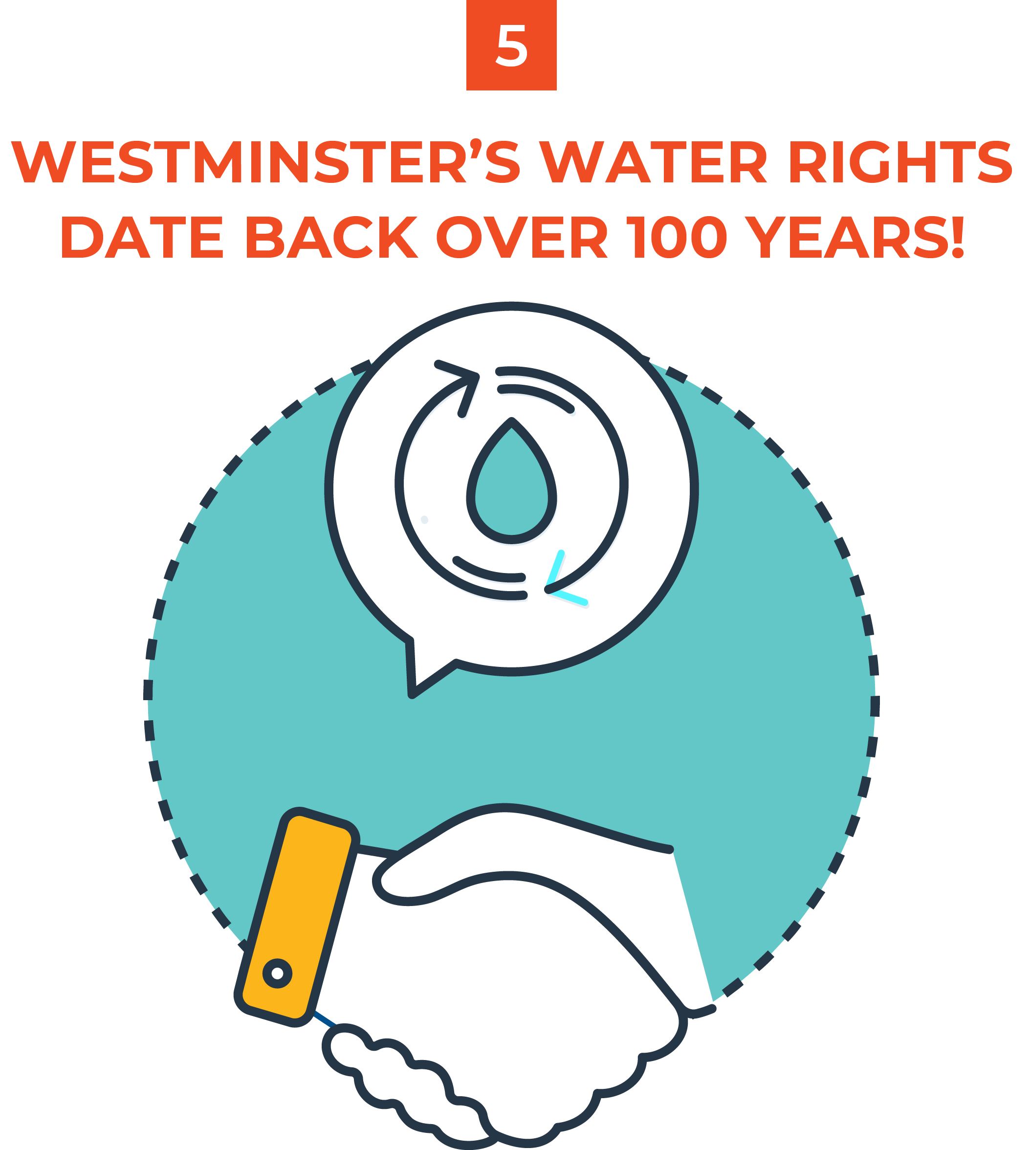 Westminster is only allowed to store and use water is has rights to.