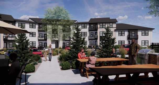 Building and Pation Concept for St Charles Town Company